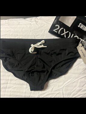 2xist Rio Swim Briefs - Black - M - Out of Production - NWT